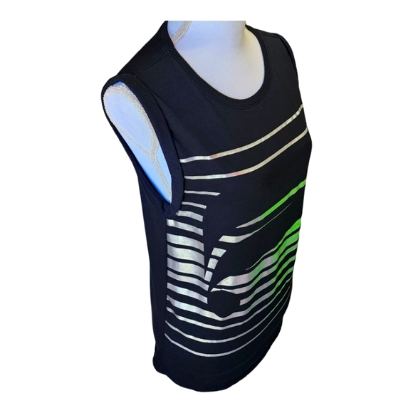 Fabletics Women's McKinney Sleeveless Top, Black/Silver Tee, Size Small,… - Picture 4 of 12